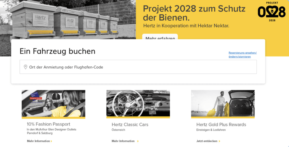 Website-Banner als Eyecatcher