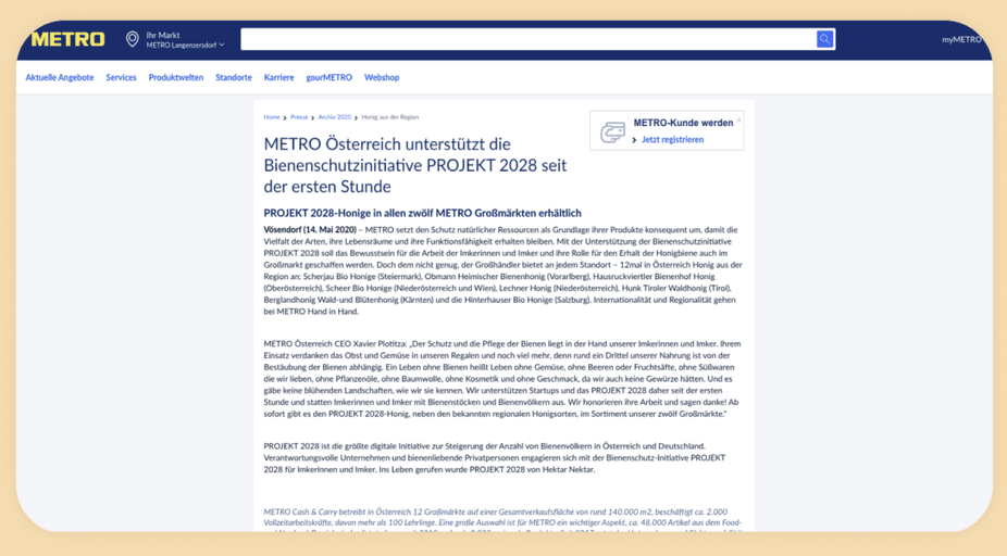 Bienenschutz für die Pressearbeit